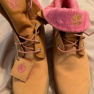 Tan & Pink Timberland Boots Reposh!